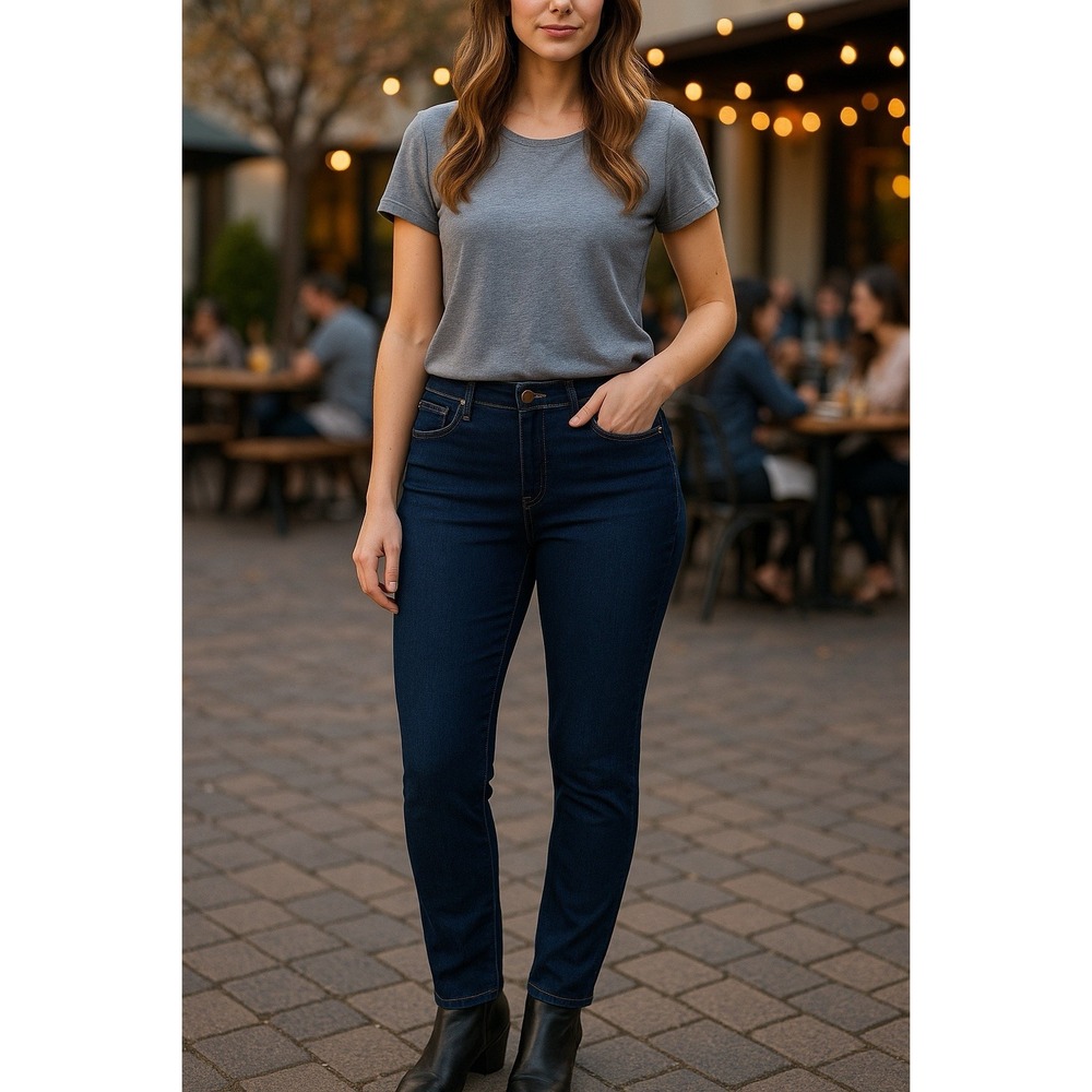 Lucky Brand Jeans Women's Sz 20 (32x31) Blue Dark Wash Authentic Skinny Mid Rise
